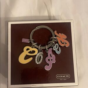 Coach Colorful Letter Keychain